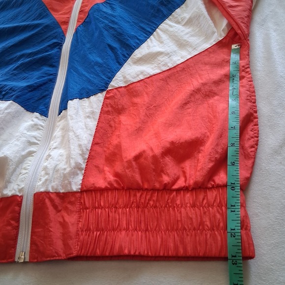 Vintage Lavon Windbreaker 80s-90s Retro Color Block Zipper Jacket M Patriot - Picture 11 of 14